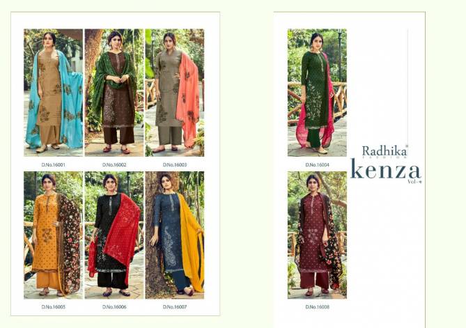 Azara Radhika Kenza 4 Casual Wear Cotton Slub Printed Designer Dress Material